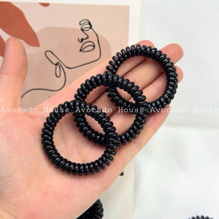 Combo 5 dây cột tóc lò xo cỡ vừa đen loại tốt