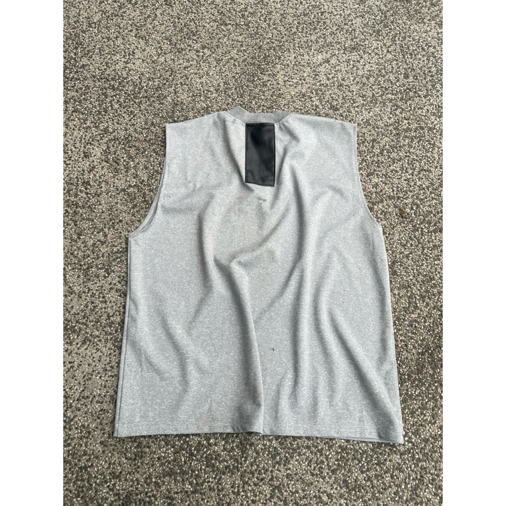 áo tanktop phối da - leather tag tanktop