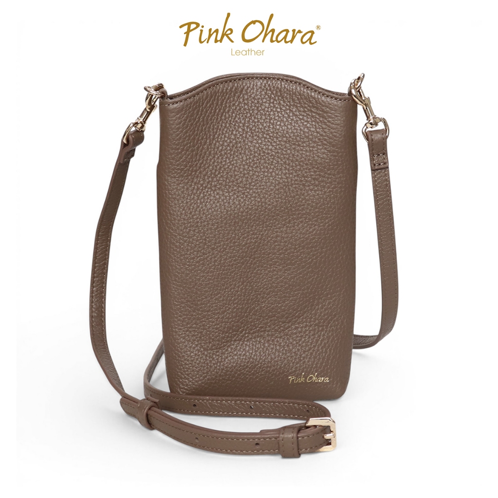 Túi Đeo Chéo Đựng Điện Thoại MiYo Da Bò Thật PINK OHARA