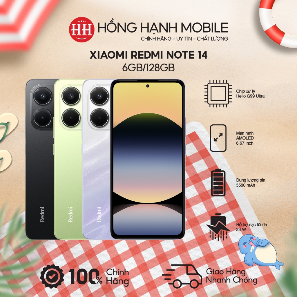 Điện Thoại Xiaomi Redmi Note 14 6GB/128GB - Hàng Chính Hãng