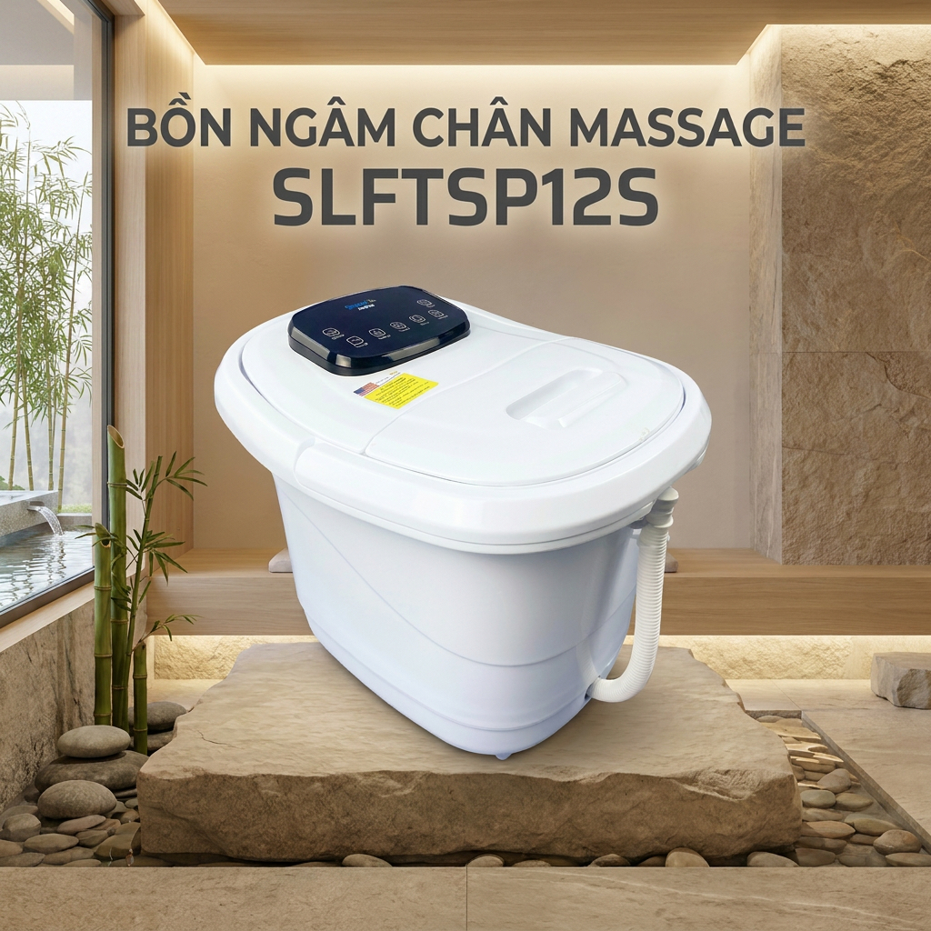 Bồn ngâm chân massage Serenelife SLFTSP12S con lăn tự động HT BEAUTY