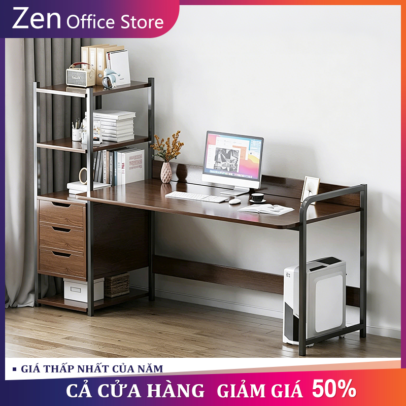 ZEN Bàn làm việc bàn làm việc liền kệ Bàn học Chịu lực cao không lay