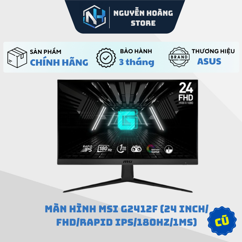 Màn hình MSI G2412F (24 inch/ FHD/Rapid IPS/180Hz/1ms) Cũ