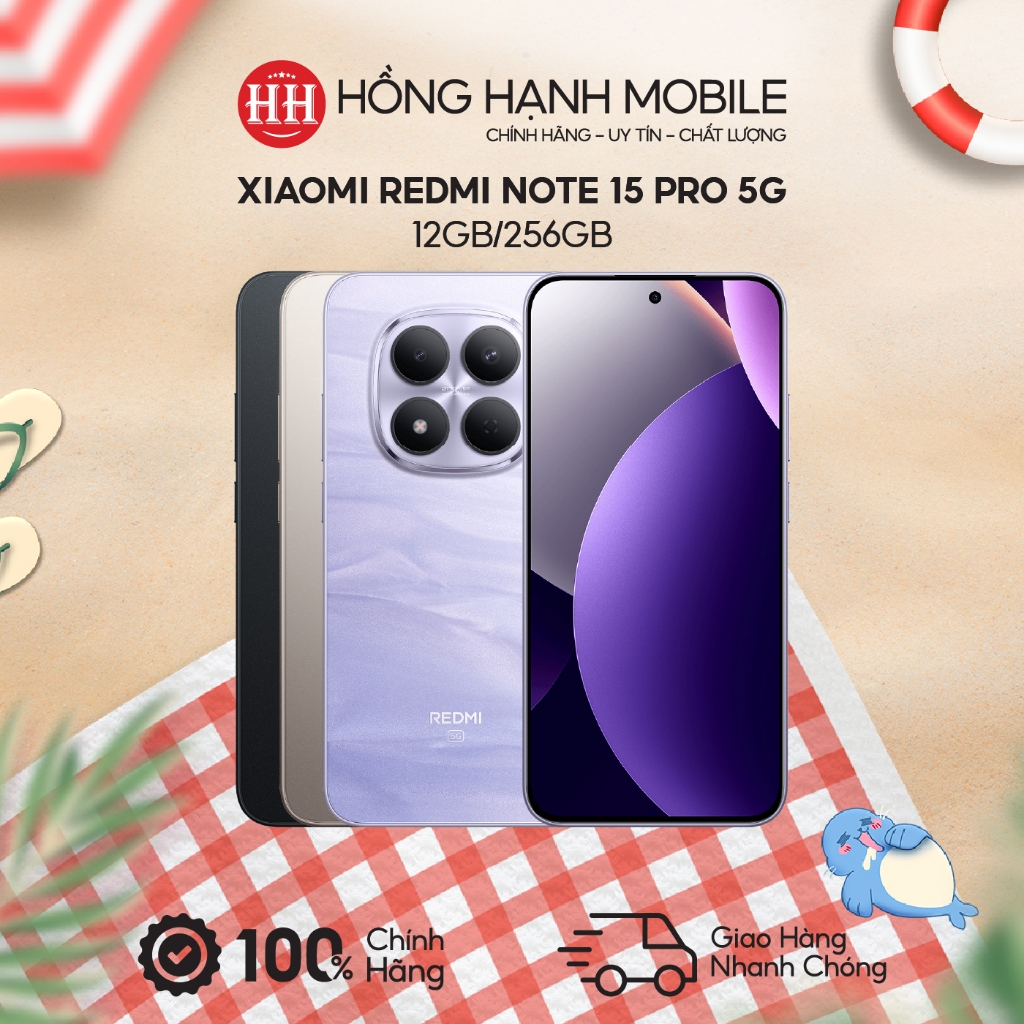 Điện Thoại Xiaomi Redmi Note 15 Pro 5G 12GB/256GB - Hàng Chính Hãng | BigBuy360 - bigbuy360.vn