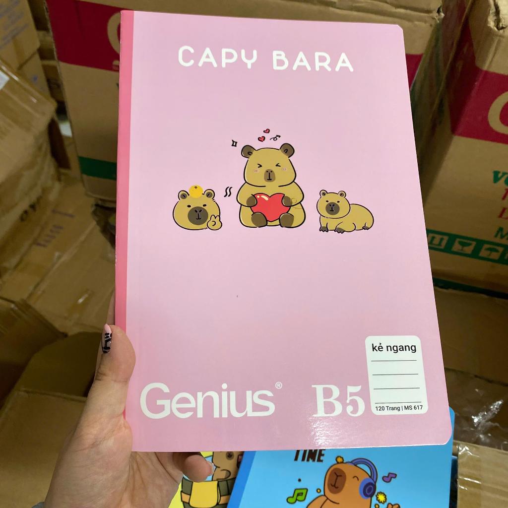 [Phúc Thịnh] Vở kẻ ngang B5 120 trang Capy Bara đẹp hot trend mã 617 Genius B5 120 trang / 80S 617 s