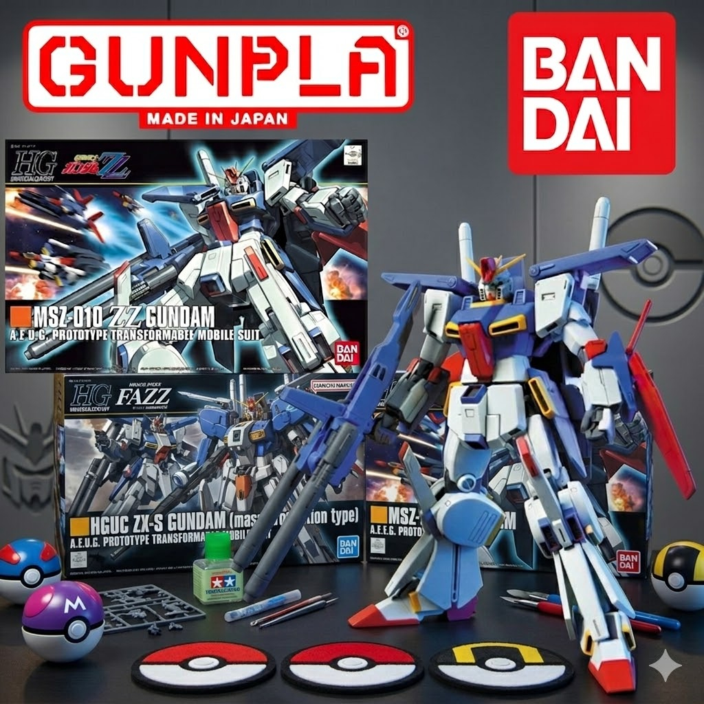 Mô Hình Bandai Namco HGUC 1/144 MSZ-010 ZZ Gundam Chính Hãng – Gunpla Biến Hình Kinh Điển