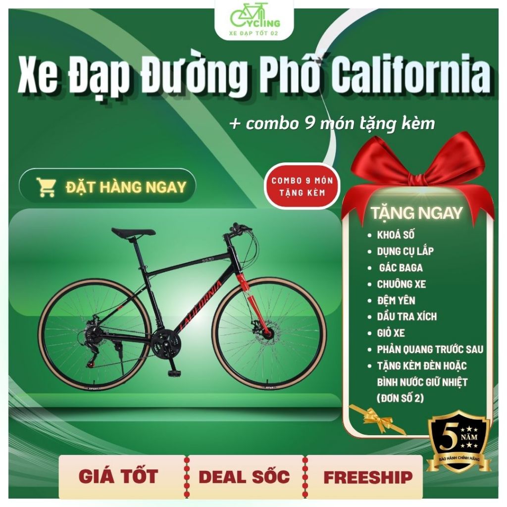 Xe Đạp Địa Hình California 370Cc – Xe Mountain Bike 27.5 Inch Shimano 21 Tốc Độ Phanh Đĩa Mạnh