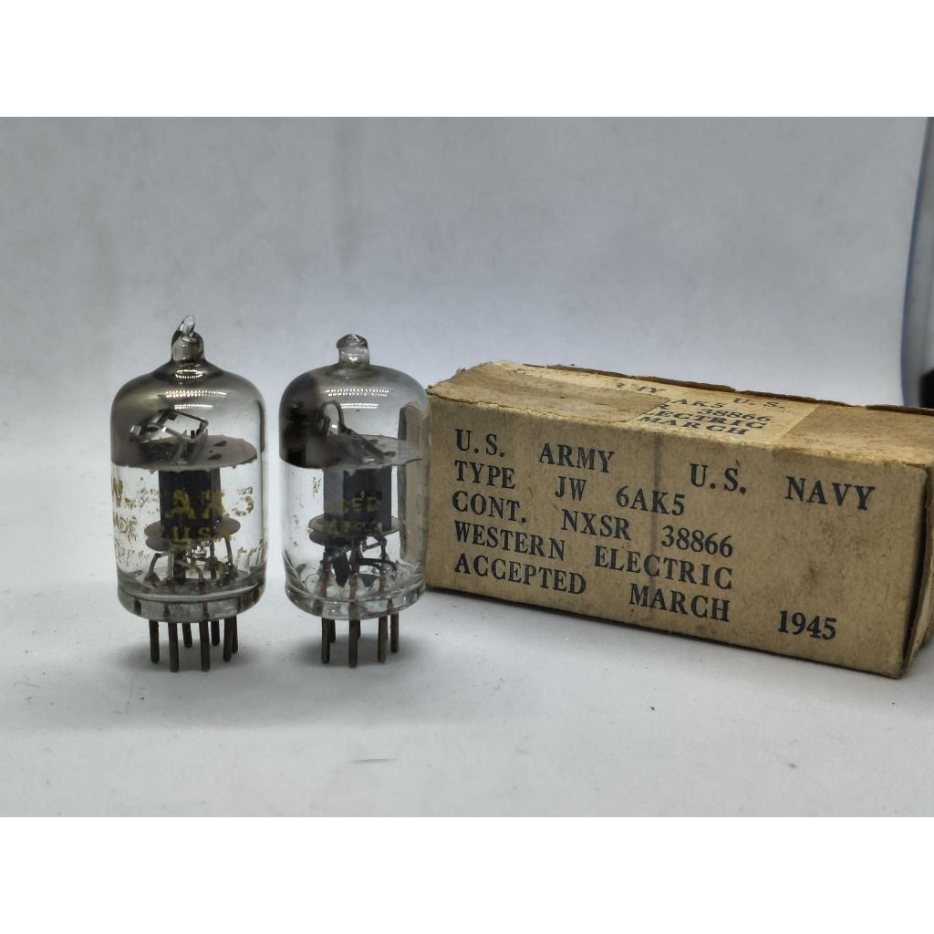 Cặp 6AK5 Western Electric JW 1945 - Square & L-Foil Getter