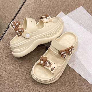 Sandal nữ tăng chiều cao đế độn 5 phân tôn dáng chất liệu cao su non cao cấp siêu nhẹ êm chân