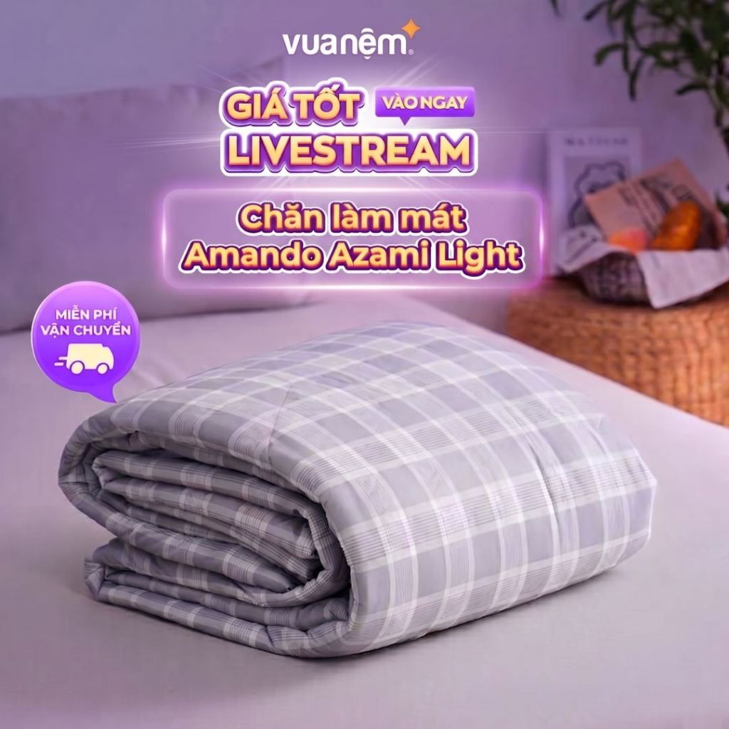 Chăn Amando Azami Light điều hòa làm mát, chăn mùa hè, mềm mịn, thông thoáng