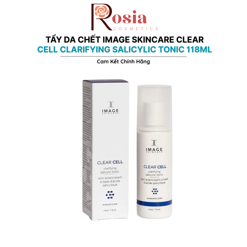 Tẩy da chết IMAGE Skincare CLEAR CELL Clarifying Salicylic Tonic 118ml BHA [Hàng Công Ty] - Rosia