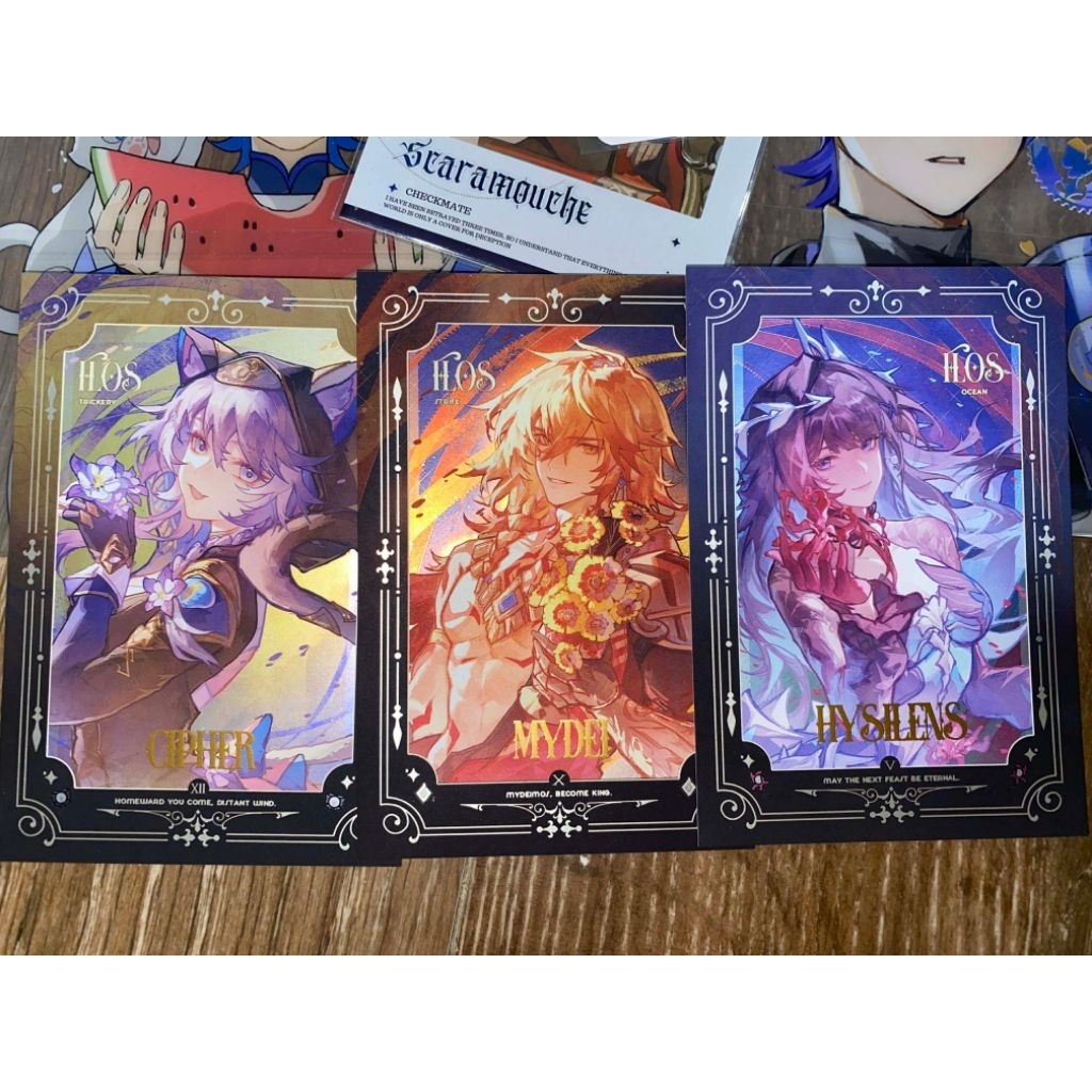 Polaroid Honkai star rail HSR Mydei, Cypher, Hysilens