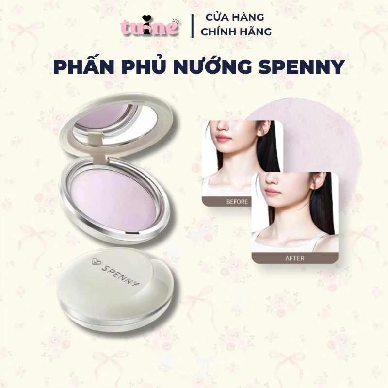 [SPENNY] Phấn Phủ Nướng Spenny Soft Yarrn Powder Cake Hiệu Chỉnh Màu Da 7.5G