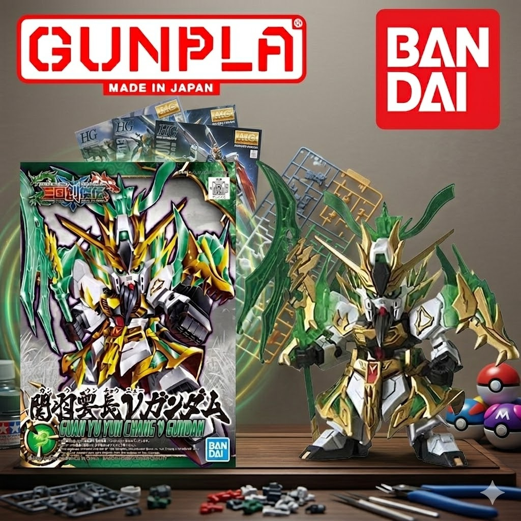 Mô Hình Bandai Namco SD Sangokuden Guan Yu Yun Chang Nu Gundam Chính Hãng Quan Vũ Tam Quốc