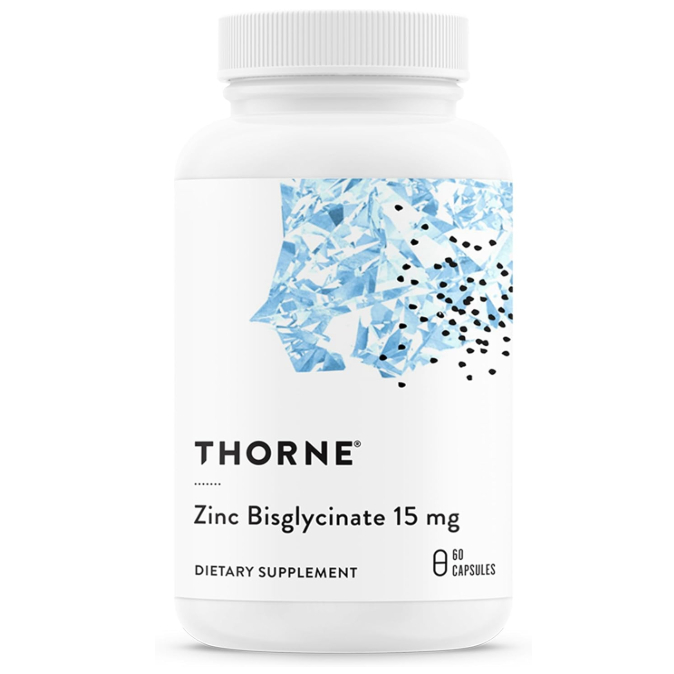 Thực phẩm hỗ trợ Kẽm Thorne Zinc Bisglycinate 15mg 60 viên