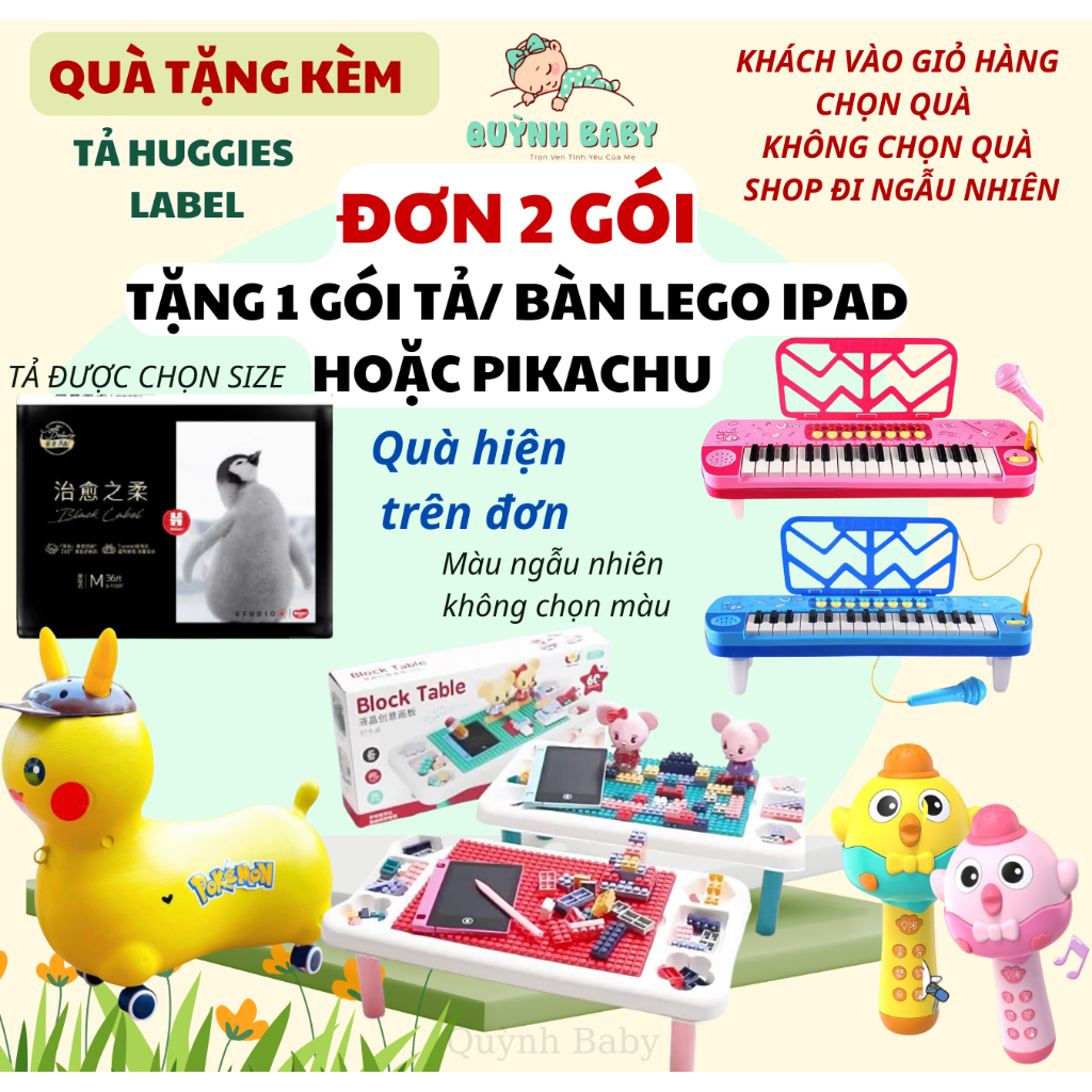 [QUÀ LABEL 20/04] QUÀ HIỆN ĐƠN PIKACHU HOẶC LEGO IPAD HOẶC 1 GÓI TẢ - TẶNG KHÔNG BÁN HUGGIES