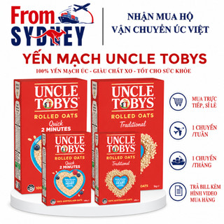 (Sẵn Ship) Yến Mạch Úc Nguyên Chất hữu cơ Uncle Tobys nguyên hạt túi 500g Happi phạm review 500gr- 1kg