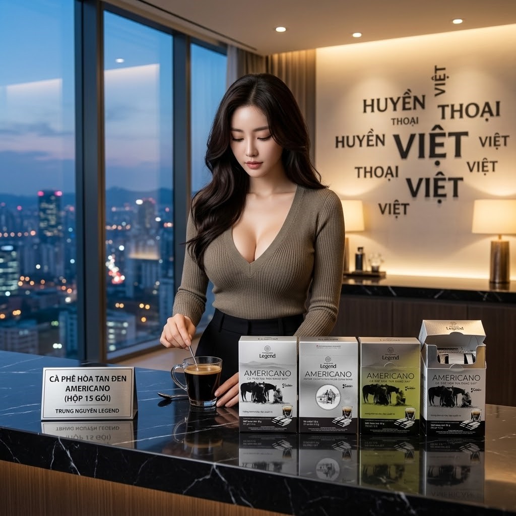 Cà phê hoà tan đen Americano Hộp 15 gói Trung Nguyên Legend