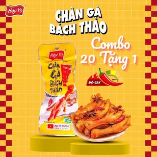 Chân gà Việt Nam bách thảo quả Hey Yo combo ăn vặt 20 chân gà giá rẻ ngon healthy