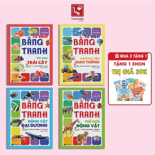 Sách - Combo Trọn Bộ 4 Cuốn Từ Điển Bằng Tranh