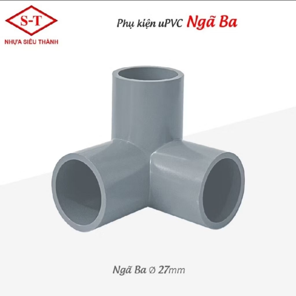 [Combo 4c/8c/10c]Co 3 Góc, Co Góc phi 21,phi 27, phi 34 ống nhực PVC ST