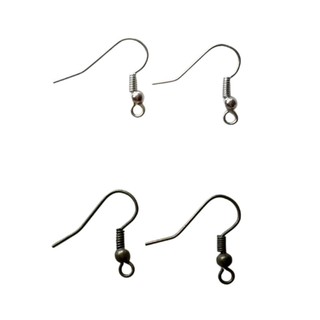 Set 100 móc khuyên tai móc câu | Phụ kiện làm bông tai handmade màu trắng & giả cổ DIY