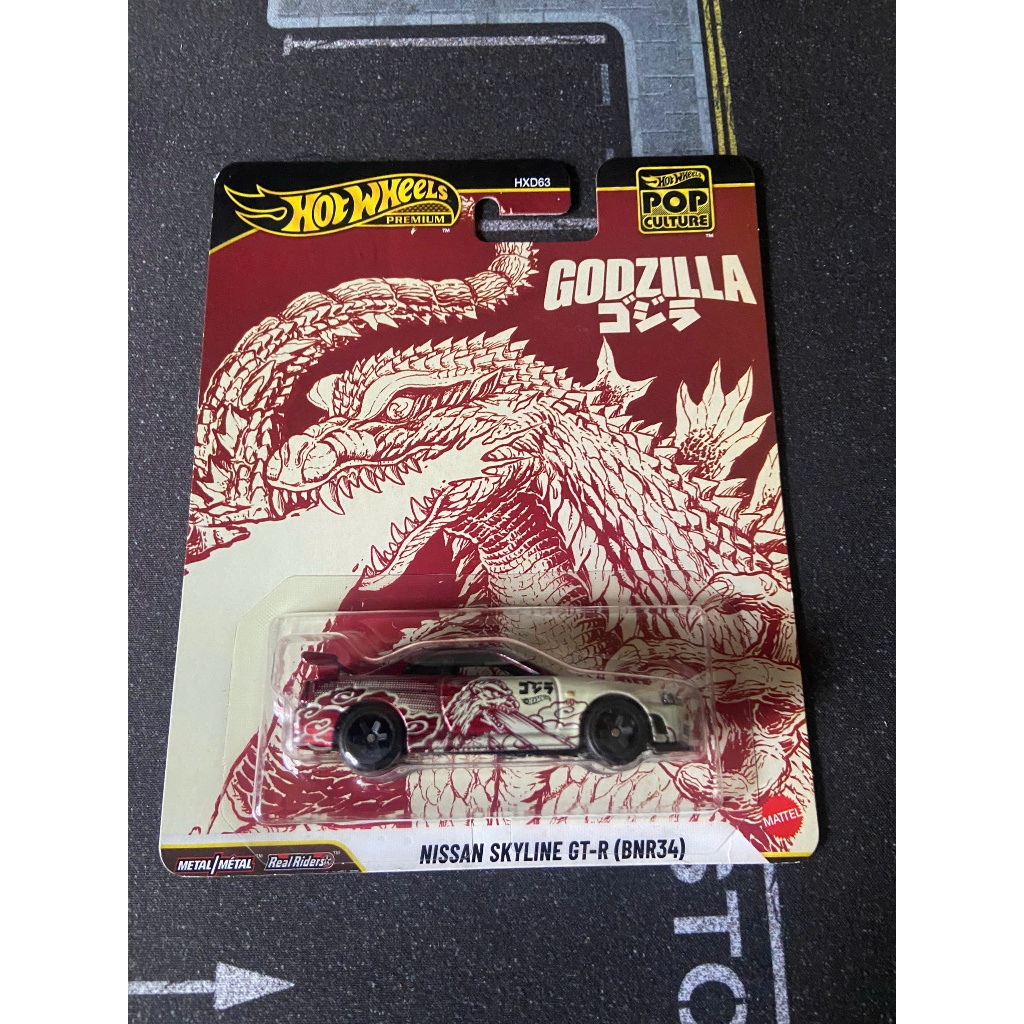 Xe Hot Wheels Premium Nissan Skyline GT-R (R34) Godzilla Red