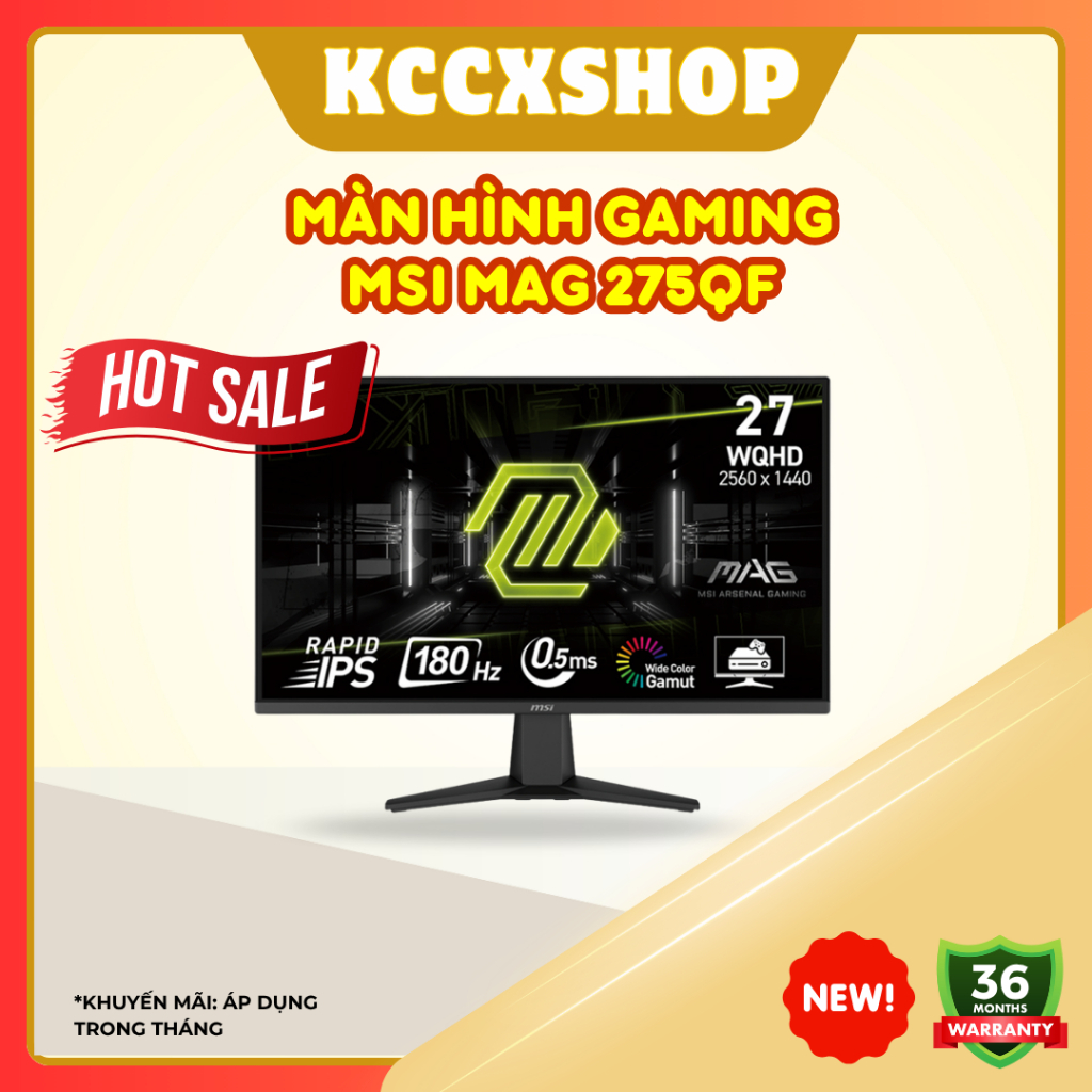 Màn hình gaming MSI MAG 275QF E20 (27in / QHD / IPS / 200Hz / 0.5ms) Bảo hành 36 tháng