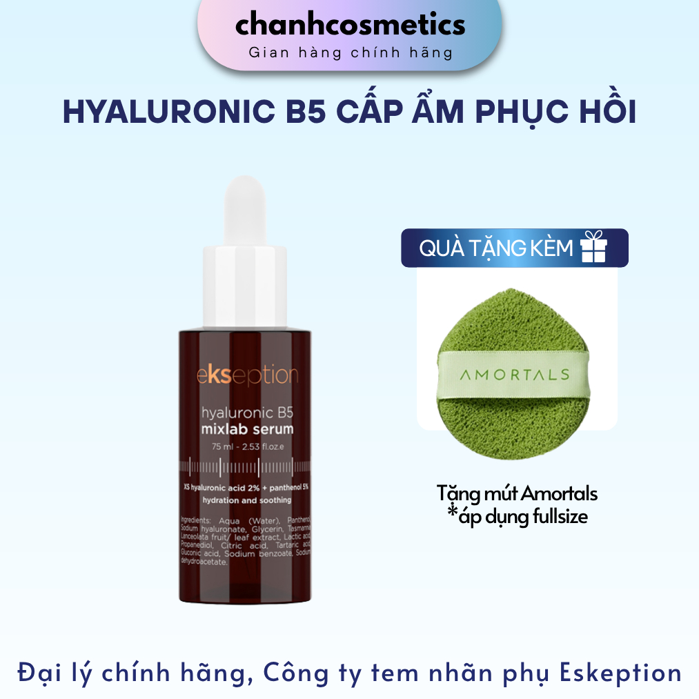 Tinh Chất B5 Ekseption Hyaluronic B5 Mixlab Serum Cấp Ẩm và Phục Hồi Da 75ml CHANH COSMETICS