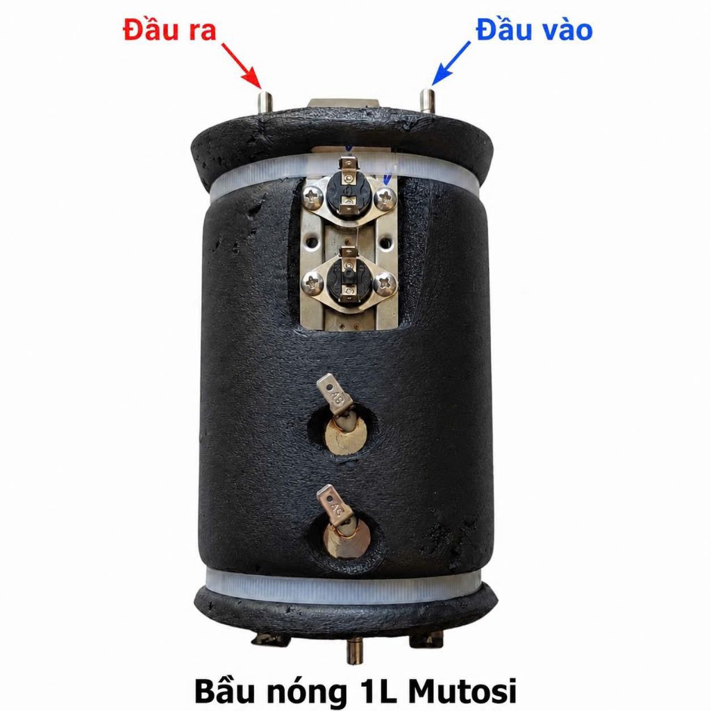 Bầu nóng( bầu đun) Mutosi hàng 1 lít dùng cho máy lọc nước nóng lạnh Mutoshi