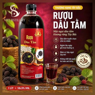 [Chai 1L] RƯỢU NÚI MƯỜNG NGÂM DÂU TẰM - Ủ 18 Tháng, Đặc sản Tây Bắc