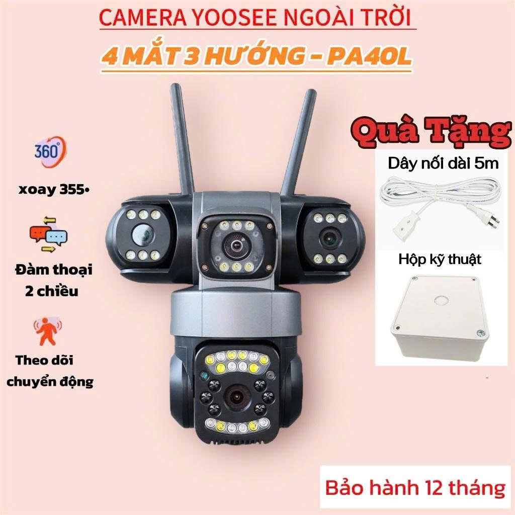 (TẶNG 2 QUÀ)Camera Yoosee 3 Mắt Máy Bay Độc Lập B52/W950/F56,Thiết Kế Hiện Đại-Bảo Hành 12 Tháng