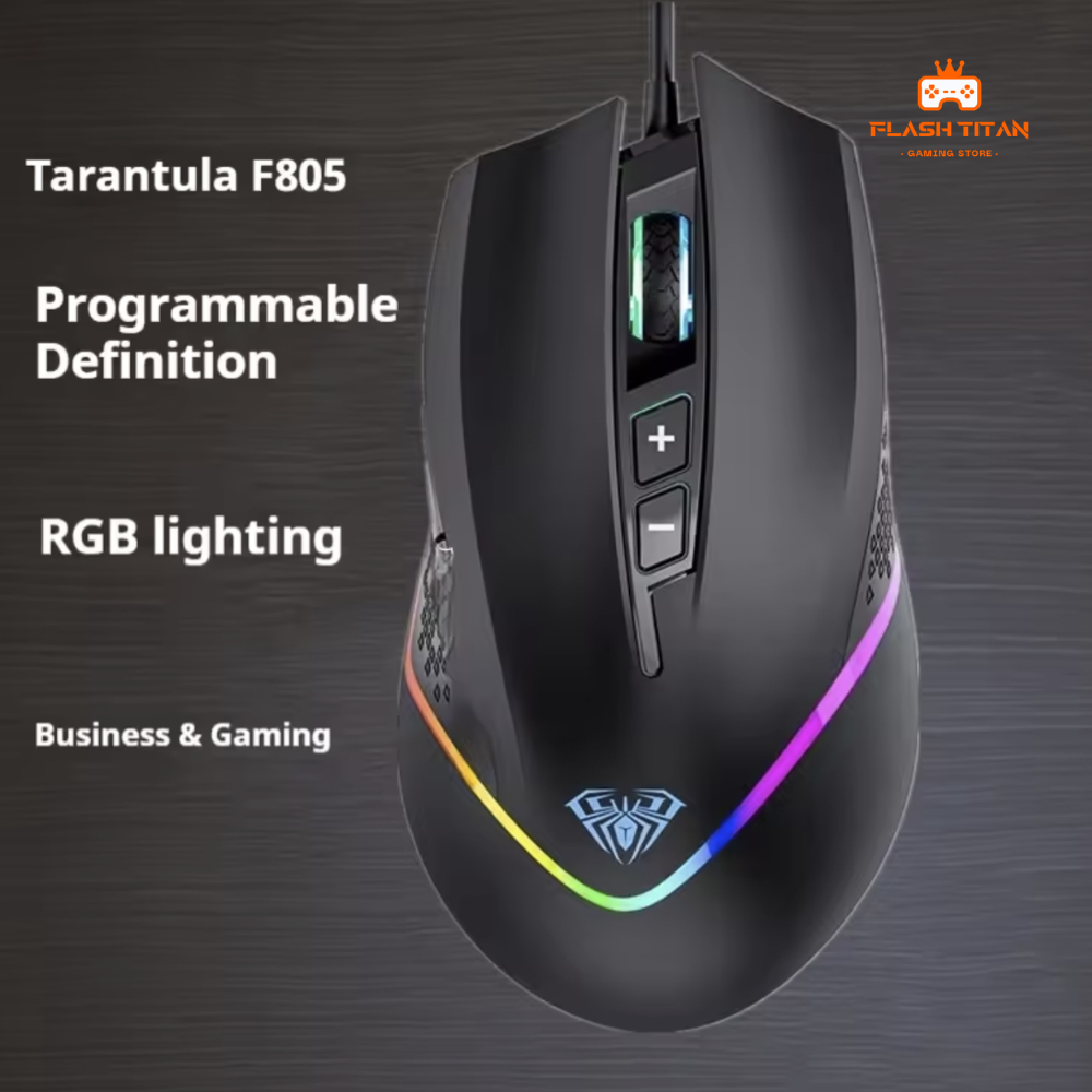 Chuột Máy Tính Chơi Game AULA F805 - Gaming có LED RGB - Tự Động Đổi Màu Cực Đẹp - Độ trễ thấp | BigBuy360 - bigbuy360.vn