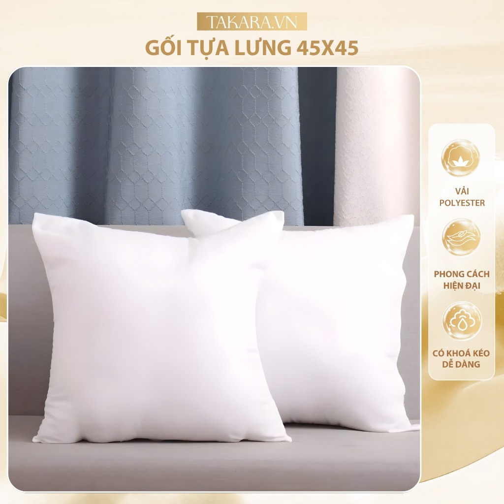 Ruột gối sofa 45x45 tặng vỏ gối, gối tựa lưng decor