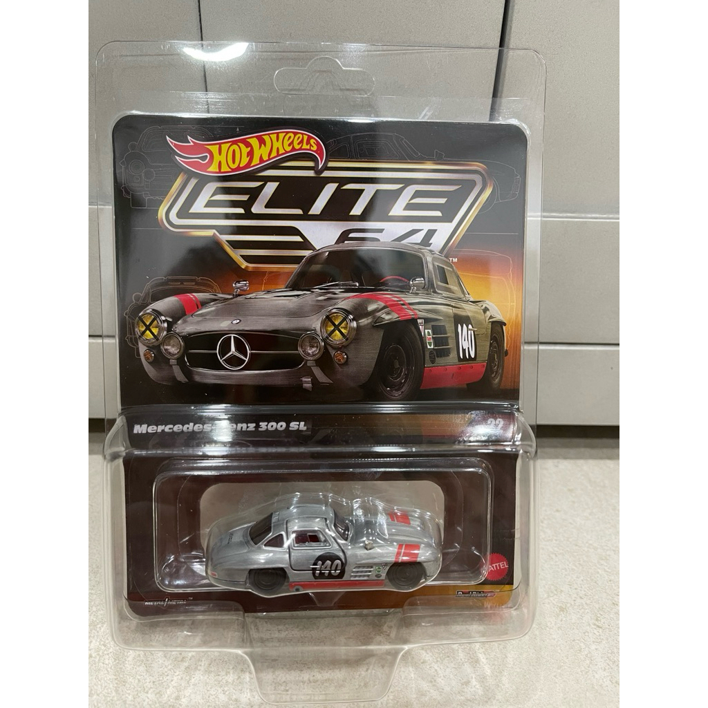 Xe mô hình đồ chơi bánh cao su Hotwheels 1:64 PREMIUM - ELITE 64 - Mercedes-Benz 300 SL
