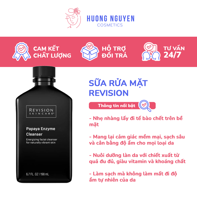 Sữa Rửa Mặt Revision Papaya Enzyme Cleanser Làm Sạch Với Enzyme Đu Đủ