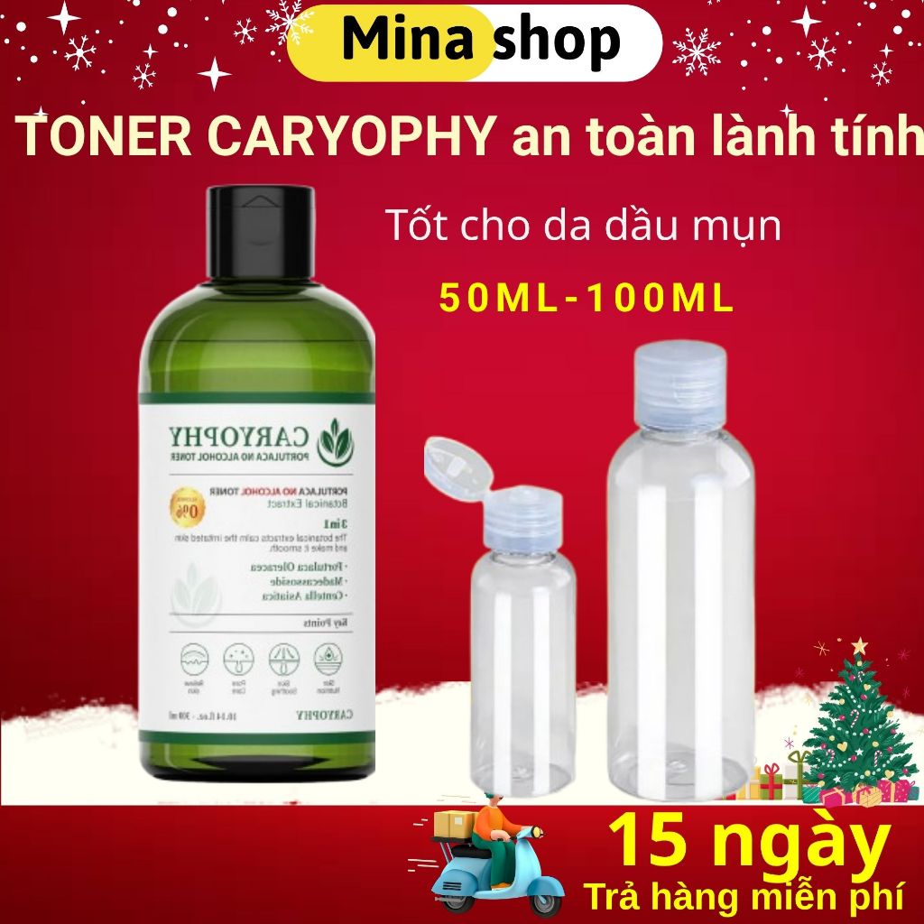 Toner Caryophy Nước Hoa Hồng Giảm Mụn Caryophy Portulaca cấp ẩm ngừa mụn 300ml