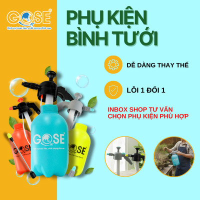 Phụ kiện bình tưới GOSE bộ vòi, đầu vòi thay thế, ron cao su, đầu bọt tuyết, vòi dài