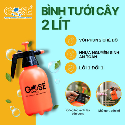 Bình xịt tưới cây cảnh 2L 3L GOSE vòi 2 chế độ tiện dụng cụ làm vườn cao cấp