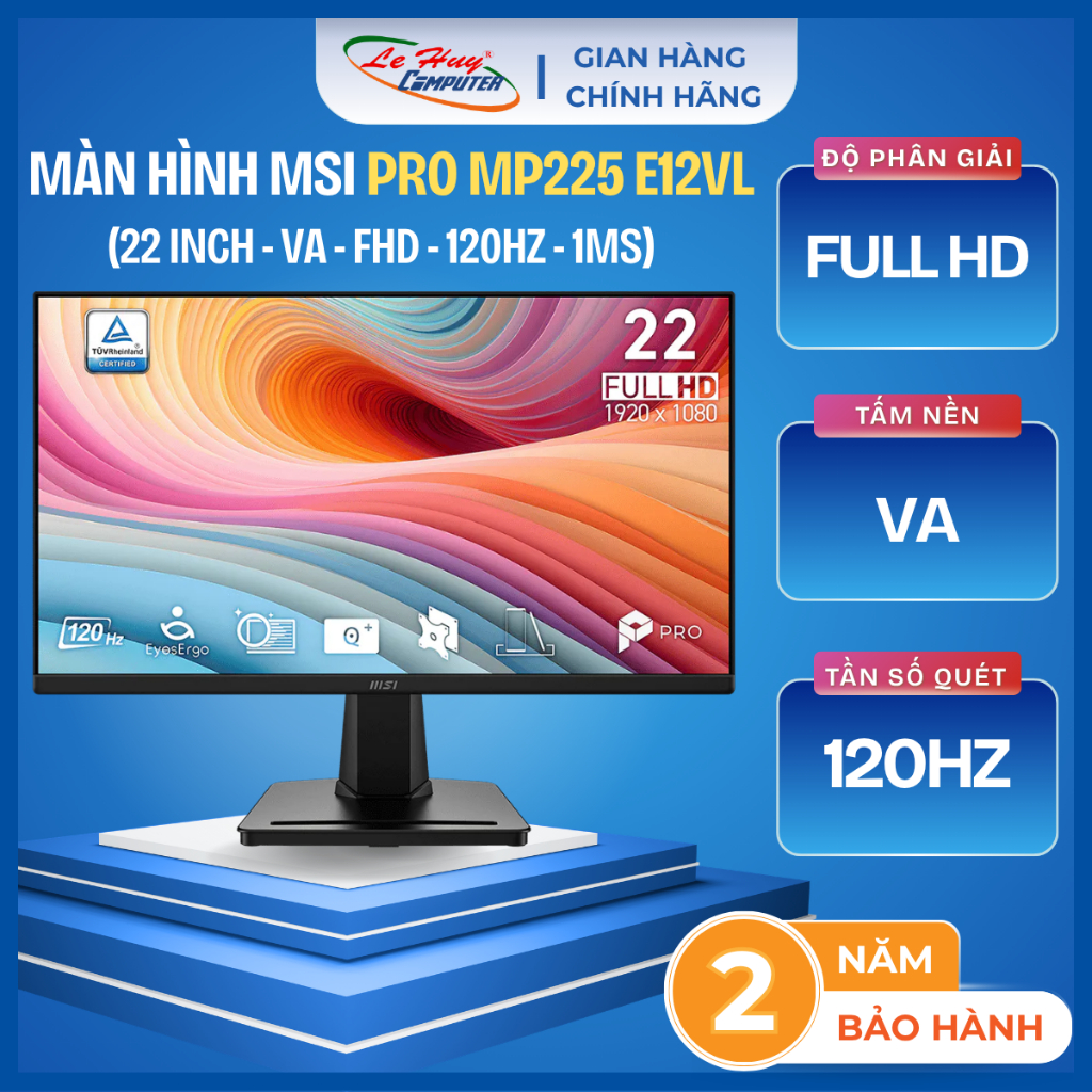 Màn Hình Máy Tính MSI PRO MP225 E12VL - Hàng Chính Hãng