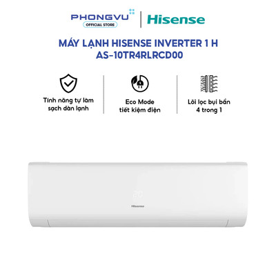 [Shopee Lắp Đặt 0Đ HN HCM Cũ] Máy lạnh Hisense Inverter 1 HP AS-10TR4RLRCD00 - 9000 BTU - Bảo hành 24 tháng