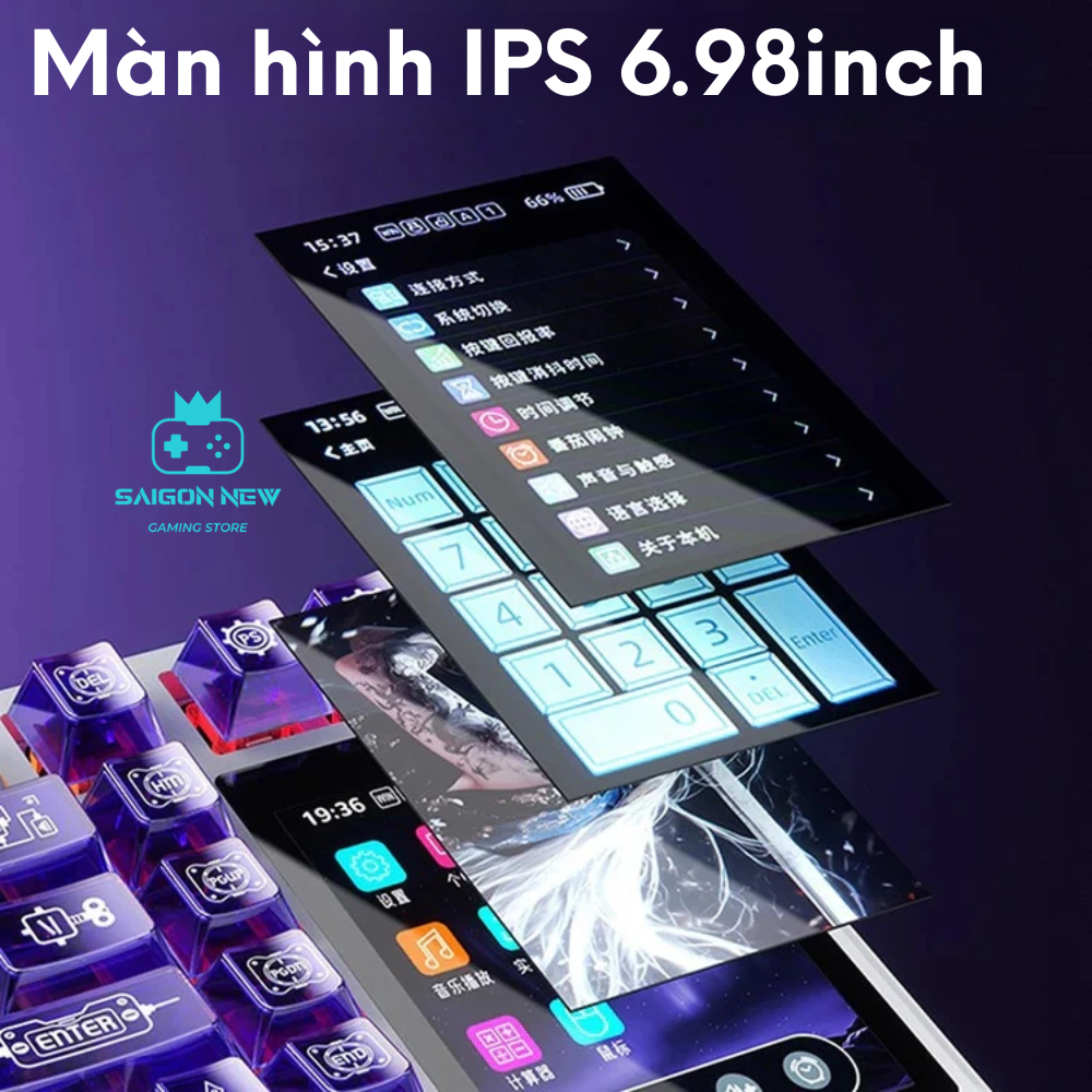 Bàn phím cơ Bluetooth AULA L99 phù hợp văn phòng,chơi game - Màn LED cảm ứng hiện đại - Pin 8000mAh - Hỗ trợ hotswap | BigBuy360 - bigbuy360.vn