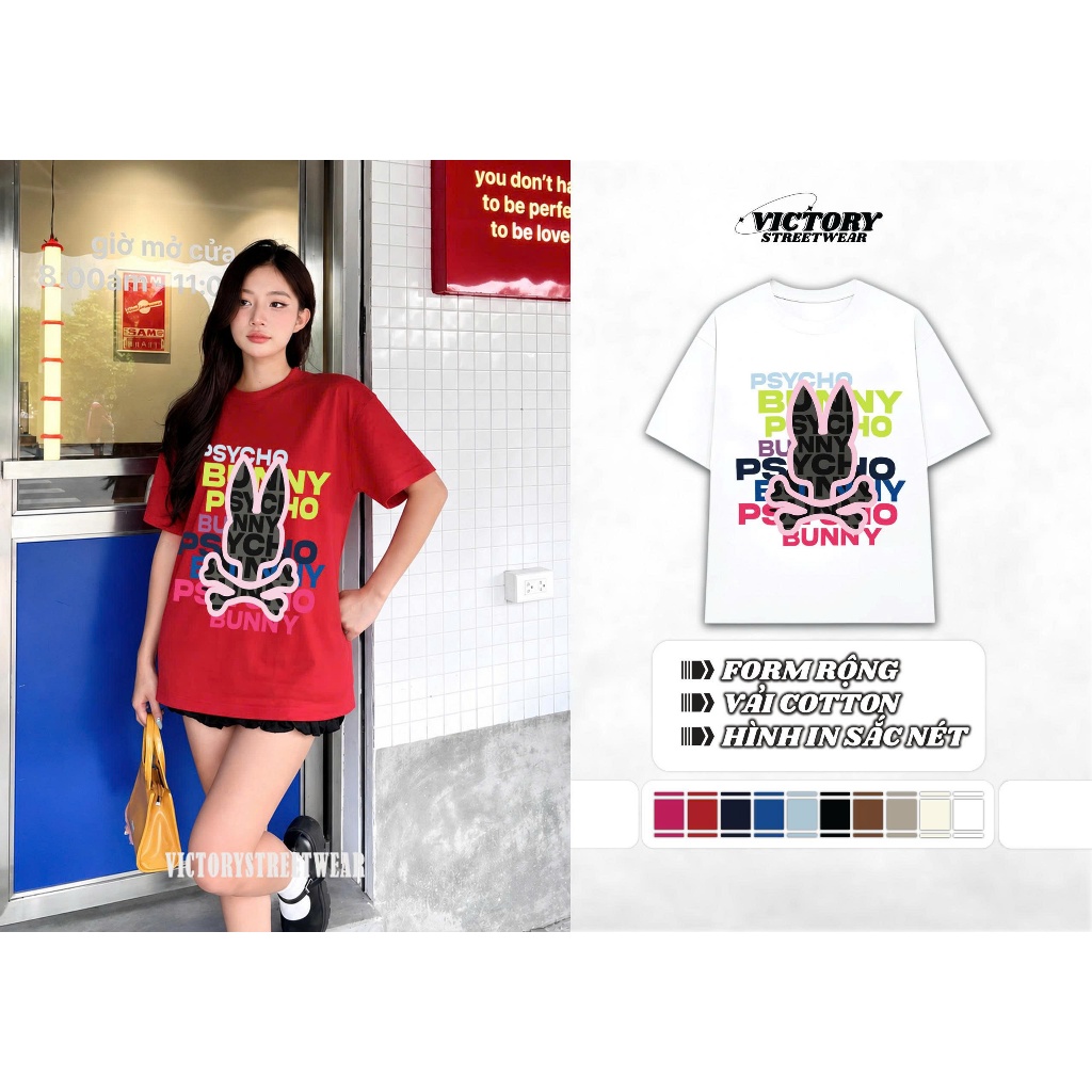 Áo Thun Psycho Bunny VICTORY STORE 100% Cotton DÀY DẶN THOÁNG MÁT.