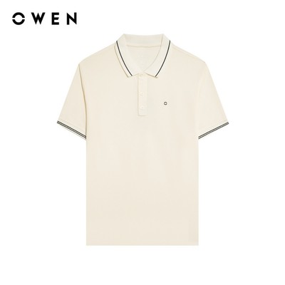 Owen - Áo polo Body Fit APV261092 màu Be nhạt chất liệu Poly Spandex