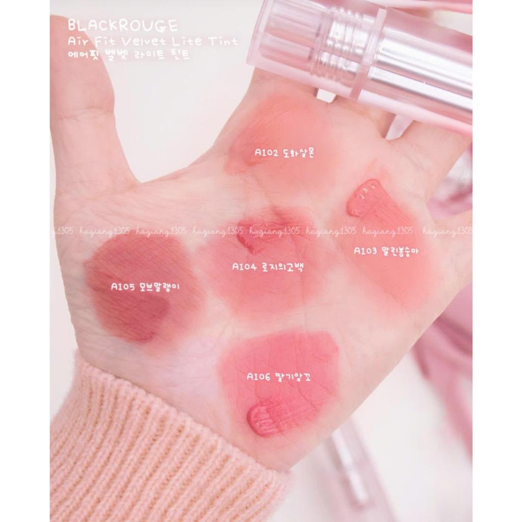 Son Kem Lì Black Rouge Air Fit Velvet Lite Ver 10  A109. Toasty Jujube - Đỏ Nâu Ấm, A110. Holy Oaky - Nâu Gỗ Ấm | BigBuy360 - bigbuy360.vn