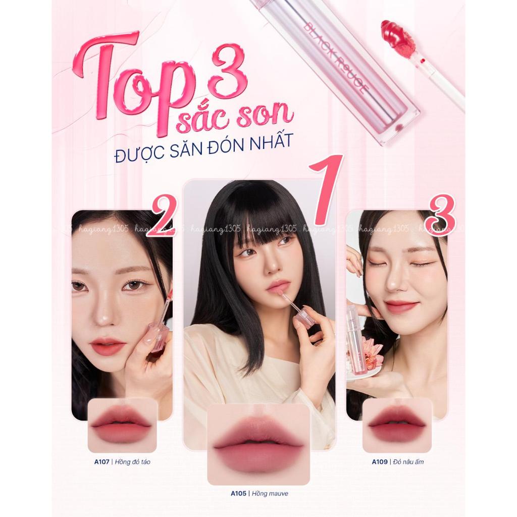 Son Kem Lì Black Rouge Air Fit Velvet Lite Ver 10  A109. Toasty Jujube - Đỏ Nâu Ấm, A110. Holy Oaky - Nâu Gỗ Ấm | BigBuy360 - bigbuy360.vn