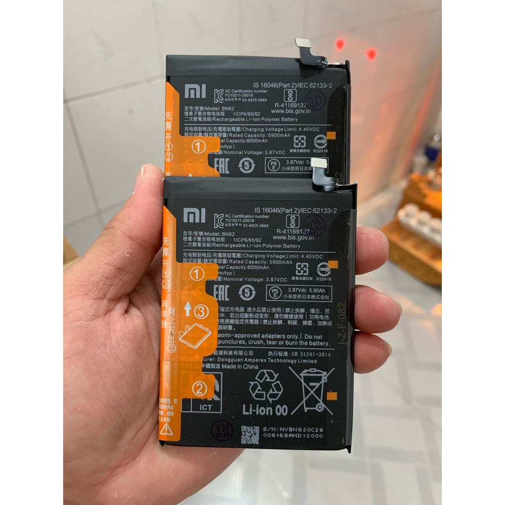 PIN REDMI 9T / REDMI NOTE 9 4G / POCO M3 ZIN MÃ BN62 DUNG LƯỢNG CHUẨN 6000MAH