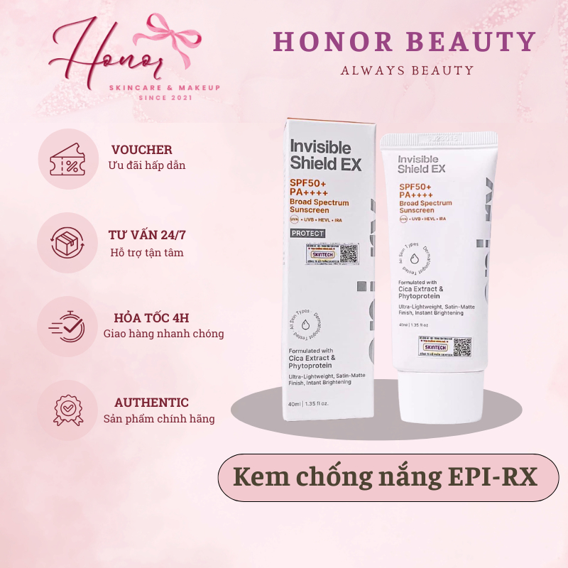 ( Hàng Cty ) Kem chống nắng EPI-RX Invisible Shield EX SPF50++  Hornor Beauty