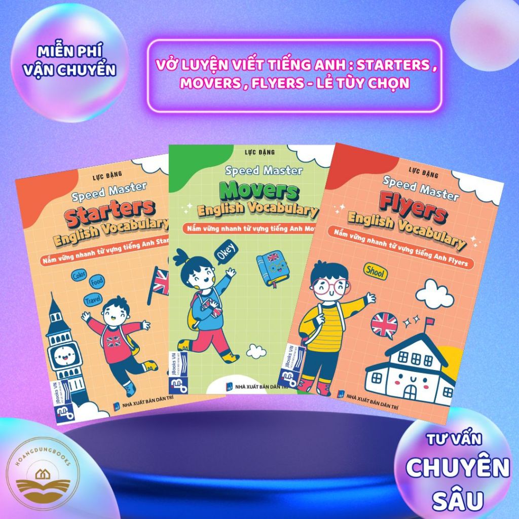 Sách - Combo 3 cuốn Tập viết ghi nhớ ôn luyện từ vựng cho chương trình Cambridge Starter Mover Flyer