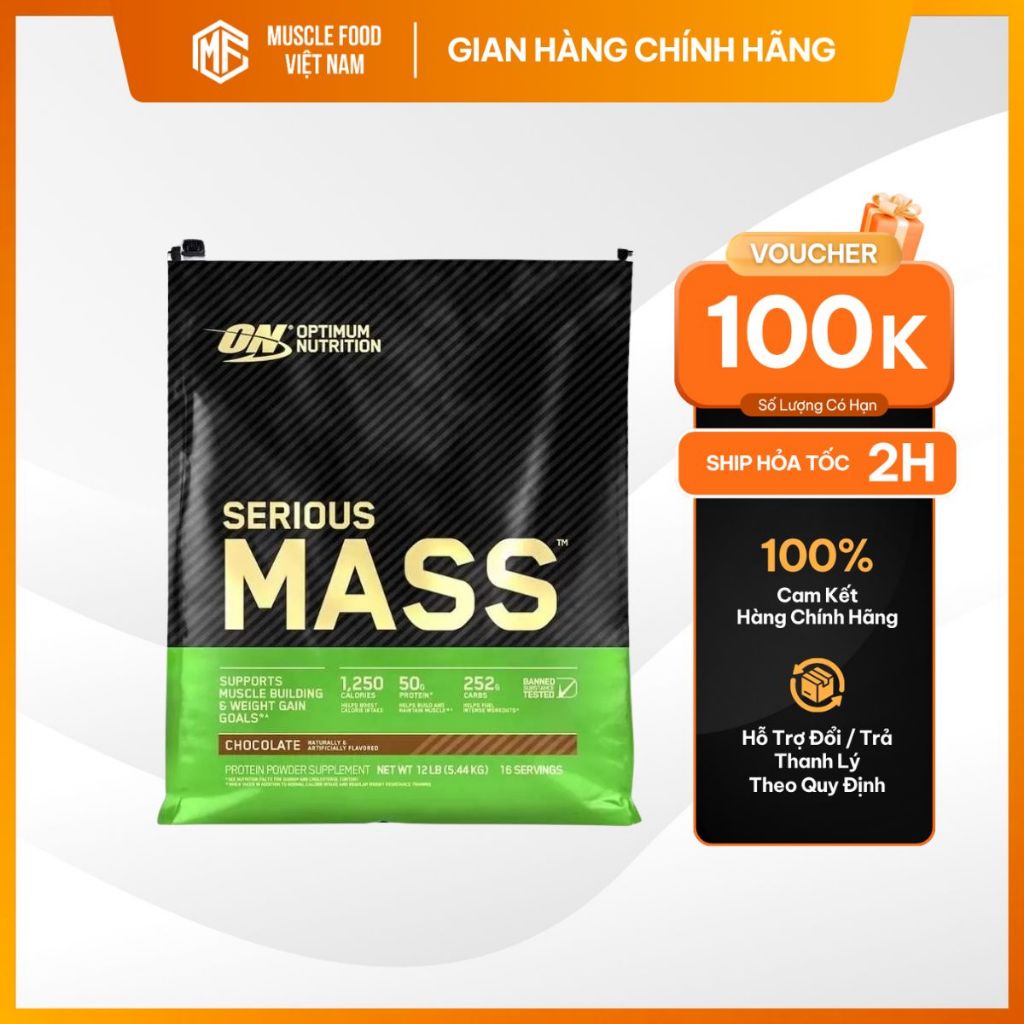 Optimum Nutrition Serious Mass 12lbs Chính Hãng| Sữa Tăng Cân Nhanh, Tăng Cơ Cho Người Gầy